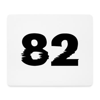 Numéro 82 - Tapis de souris (format paysage) - blanc - Devant