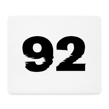 92 number - Mouse Pad (horizontal) - white - Front
