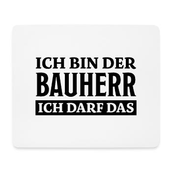 Bauherr Spruch Richtfest Hausbau Geschenk Bauherr - Mousepad (Querformat) - Weiß - Vorne