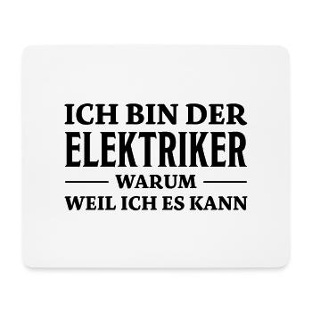 Elektriker Spruch Lustiges Elektriker Geschenk - Mousepad (Querformat) - Weiß - Vorne