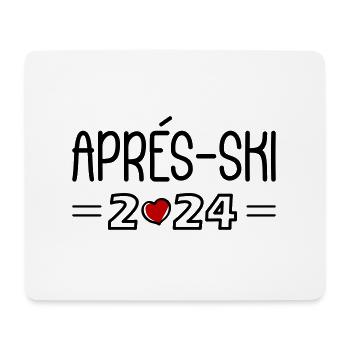Après Ski 2024 Heart - Mouse Pad (horizontal) - white - Front