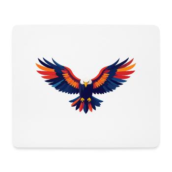 Colorful Eagle Flight Eagle Outstretched Wings Motif - Mouse Pad (horizontal) - white - Front
