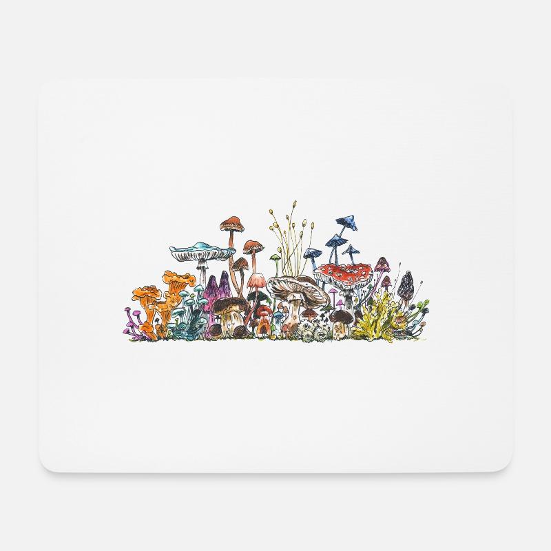 Pilz Gruppe / Horde / Demo / Comic - Mousepad (Querformat) - Weiß