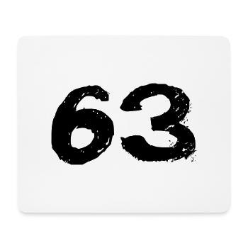 63 Number jersey - Mouse Pad (horizontal) - white - Front