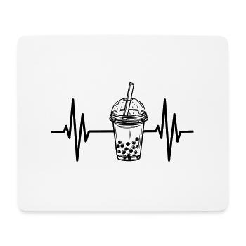 Heartbeat Boba Tea Drink Bubble Tea - Mouse Pad (horizontal) - white - Front