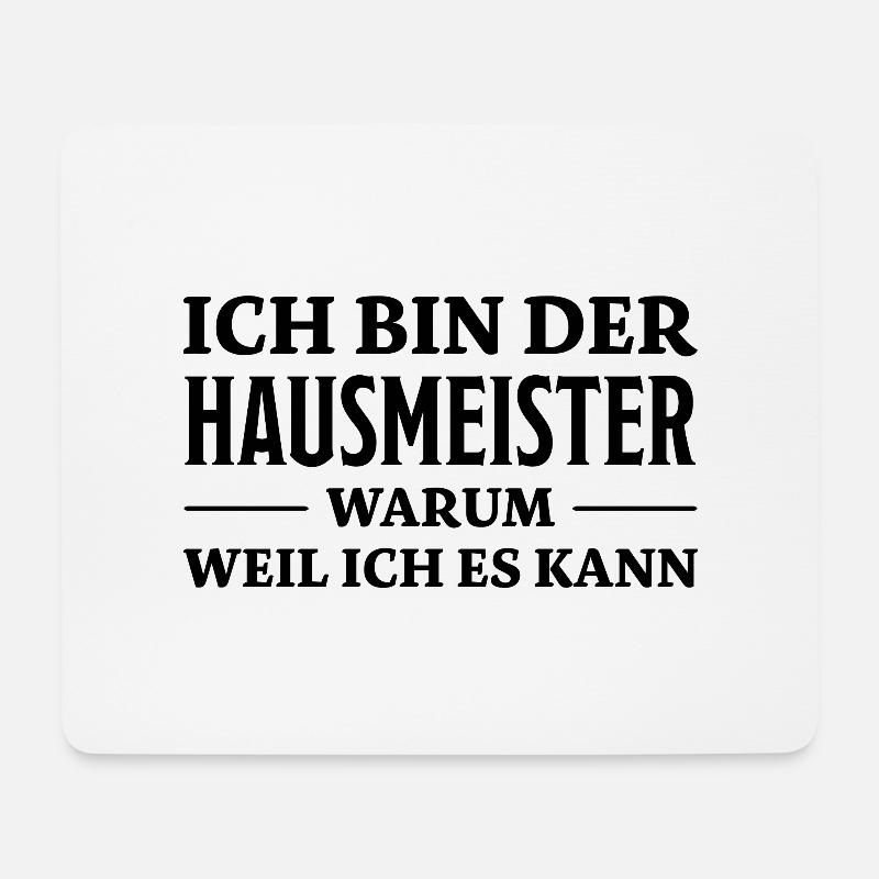 Hausmeister Spruch Lustiges Hausmeister Geschenk - Mousepad (Querformat) - Weiß