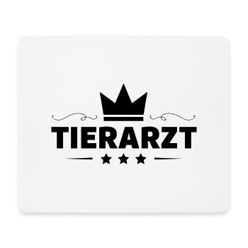 Tierarzt Beruf - Mousepad (Querformat) - Weiß - Vorne