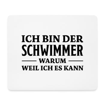 Schwimmer Spruch Sport Lustiges Schwimmer Geschenk - Mousepad (Querformat) - Weiß - Vorne