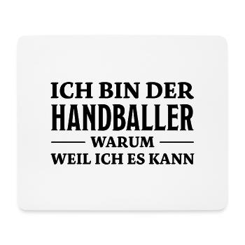 Handball Spruch Sport Lustiges Handballer Geschenk - Mousepad (Querformat) - Weiß - Vorne