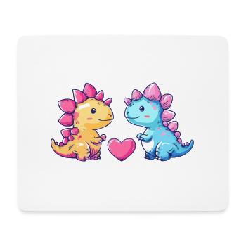 Dinosaurier stegosaurus Paar Liebe - Mousepad (Querformat) - Weiß - Vorne