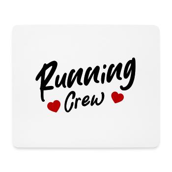 Running Crew Herz - Mousepad (Querformat) - Weiß - Vorne