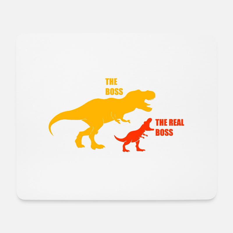 Papa Sohn T-Rex Dinosaurier - Mousepad (Querformat) - Weiß