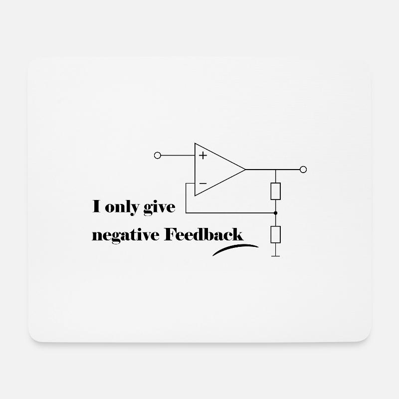 Schematic symbol with slogan - Mouse Pad (horizontal) - white
