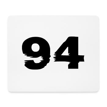 94 Zahl - Mousepad (Querformat) - Weiß - Vorne