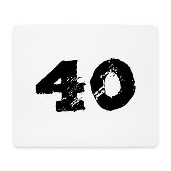 Maillot 40 numéros - Tapis de souris (format paysage) - blanc - Devant