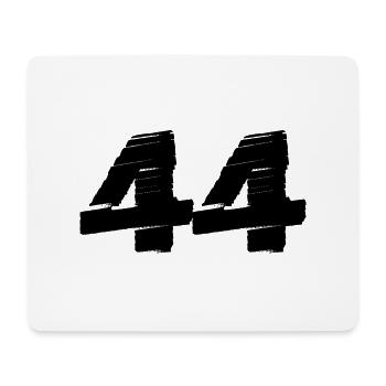 44 Zahl Trikot - Mousepad (Querformat) - Weiß - Vorne