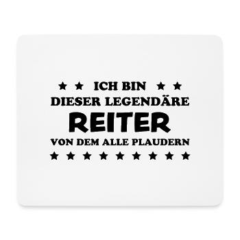 Reiter Reiten Lustiger Spruch Pferdesport Geschenk - Mousepad (Querformat) - Weiß - Vorne