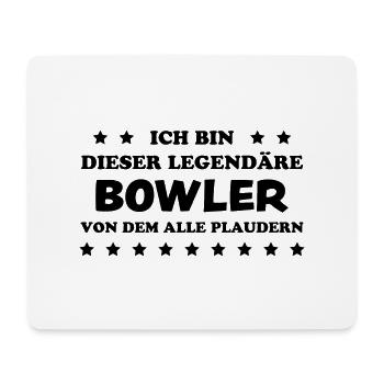 Bowling Spruch Bowlingspieler Fun Bowler Geschenk - Mousepad (Querformat) - Weiß - Vorne