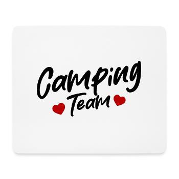 Camping Team - Mousepad (Querformat) - Weiß - Vorne