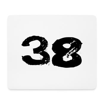 Maillot 38 Numéro - Tapis de souris (format paysage) - blanc - Devant