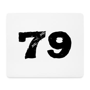 79 Number jersey - Mouse Pad (horizontal) - white - Front