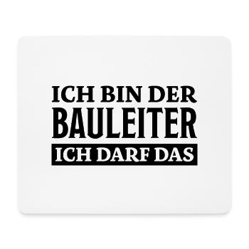 Bauleiter Spruch Baustelle Fun Bauleiter Geschenk - Mousepad (Querformat) - Weiß - Vorne