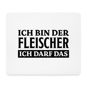 Fleischer Spruch Metzger Lustig Fleischer Geschenk - Mousepad (Querformat) - Weiß - Vorne