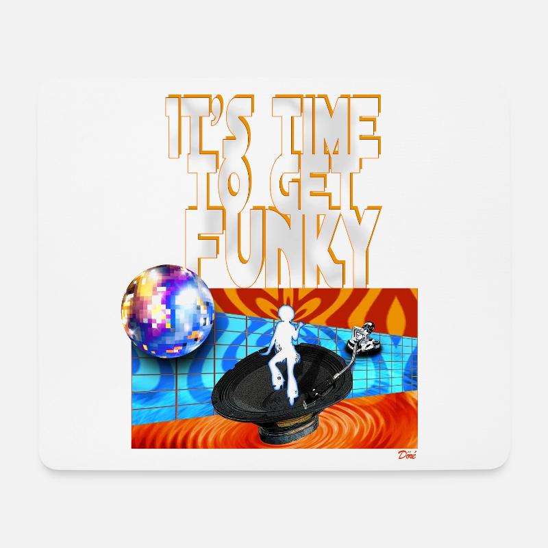 It's time to get funky - Mousepad (Querformat) - Weiß
