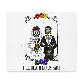 Till Death Do Us Part Lesbian Wedding Couple LGBT - Mousepad (Querformat) - Weiß - Vorne