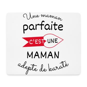 maman parfaite c est une maman adepte de karaté - Tapis de souris (format paysage) - blanc - Devant