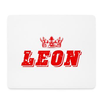 Leon - Mousepad (Querformat) - Weiß - Vorne