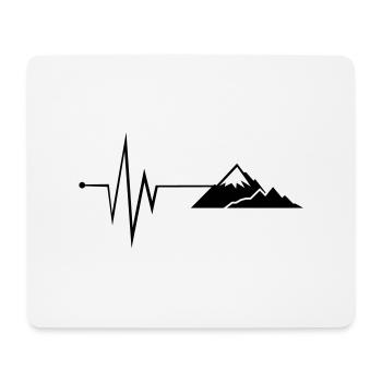 Puls Mountains Silhouette - Mouse Pad (horizontal) - white - Front