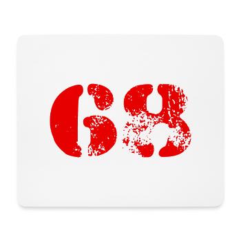 68 Zahl Symbol - Mousepad (Querformat) - Weiß - Vorne