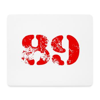 Symbole numérique 89 - Tapis de souris (format paysage) - blanc - Devant