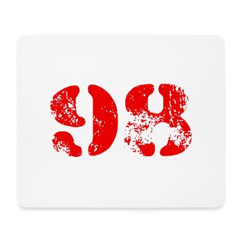 Symbole numérique 98 - Tapis de souris (format paysage) - blanc - Devant