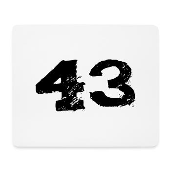 43 Maillot numéro - Tapis de souris (format paysage) - blanc - Devant