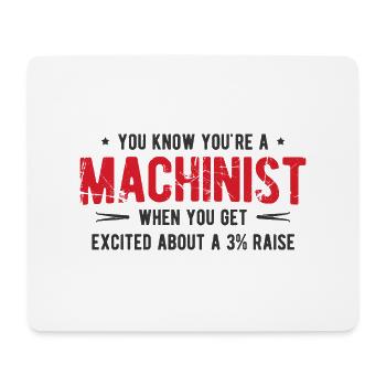 Maschinen-Bediener Maschinenführer Machinist - Mousepad (Querformat) - Weiß - Vorne