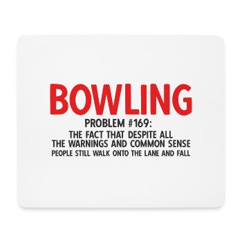 Bowling - Mousepad (Querformat) - Weiß - Vorne