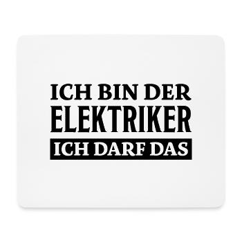 Elektriker Spruch Lustiges Elektriker Geschenk - Mousepad (Querformat) - Weiß - Vorne