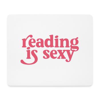 Lesen ist sexy – Retro Typografie - Mousepad (Querformat) - Weiß - Vorne
