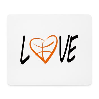 Liebe Basketball - Mousepad (Querformat) - Weiß - Vorne