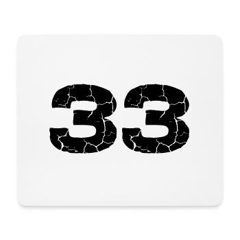 33 number jersey - Mouse Pad (horizontal) - white - Front