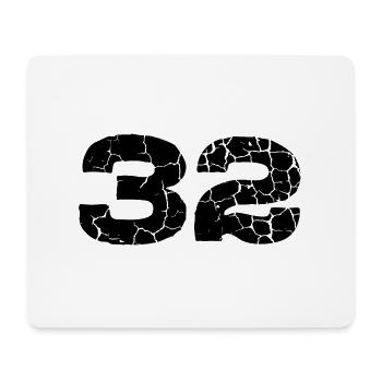 32 number jersey - Mouse Pad (horizontal) - white - Front
