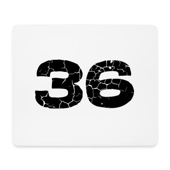 36 Number jersey - Mouse Pad (horizontal) - white - Front