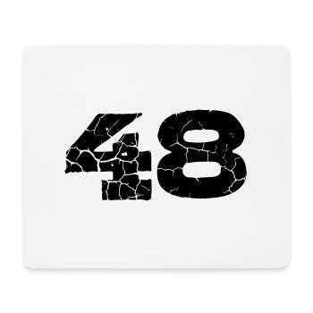 48 Zahl Trikot - Mousepad (Querformat) - Weiß - Vorne