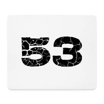 Maillot à 53 numéros - Tapis de souris (format paysage) - blanc - Devant