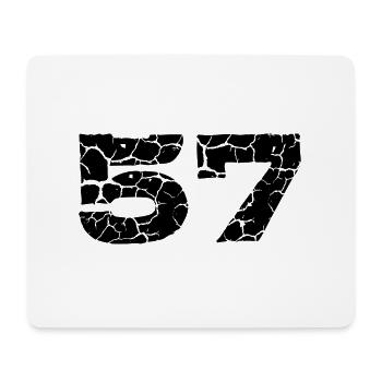 57 number jersey - Mouse Pad (horizontal) - white - Front