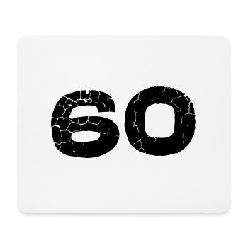 60 number jersey - Mouse Pad (horizontal) - white - Front