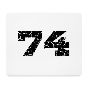 74 number jersey - Mouse Pad (horizontal) - white - Front