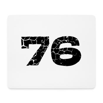 76 number jersey - Mouse Pad (horizontal) - white - Front